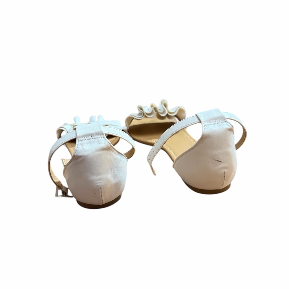 Chic Cream Ruffle Sandals - Picture 4 of 7